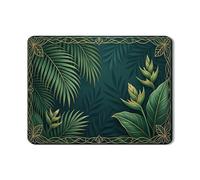 Tappetino scolapiatti verde tropicale per bancone della cucina, tappetino scolapiatti in gomma assorbente a foglia, tappetino scolapiatti dal design botanico estivo, per bar, protezione 45,7 x 61 cm