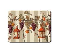 Tappetino scolapiatti vintage a forma di lanterna d'uva per bancone della cucina, lanterna arancione rustica assorbente in gomma scolapiatti tappetino scolapiatti tappetino per cucina autunnale