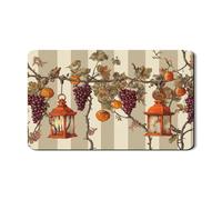 Tappetino scolapiatti vintage a forma di lanterna d'uva per bancone della cucina, lanterna arancione rustica assorbente in gomma scolapiatti tappetino per scolapiatti per cucina autunnale, 30,5 x 50,8