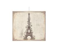Tappetino scolapiatti vintage a forma di torre di Parigi, per bancone della cucina, tappetino assorbente antico scolapiatti in microfibra, motivo floreale classico, 40,6 x 45,7 cm
