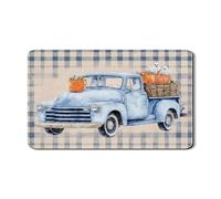 Tappetino scolapiatti vintage blu per bancone della cucina, tappetino scolapiatti in gomma assorbente classico scozzese per scolapiatti in pelle PU autunnale per decorazione bancone della cucina, 30,5