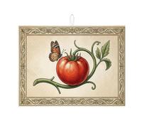 Tappetino scolapiatti vintage con pomodori per bancone della cucina, tappetino assorbente con farfalla antica, tappetino estivo rustico in microfibra per cucina, bar, 45,7 x 61 cm
