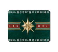 Tappetino scolapiatti vintage festivo per bancone della cucina, tappetino assorbente in gomma verde a forma di stella, tappetino per asciugare i piatti in pelle PU per bar 45,7 x 61 cm