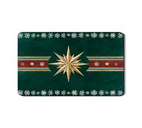 Tappetino scolapiatti vintage festivo per bancone della cucina, tappetino assorbente in gomma verde a forma di stella, tappetino per asciugare i piatti in pelle PU per bar, 30,5 x 50,8 cm