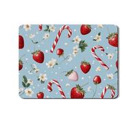 Tappetino scolapiatti vintage floreale per bancone della cucina, in gomma assorbente blu fragola canna di zucchero tappetino scolapiatti tappetino decorativo per cucina estiva 45,7 x 61 cm