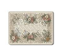 Tappetino scolapiatti vintage floreale per bancone della cucina, tappetino scolapiatti in gomma assorbente verde botanico, tappetino scolapiatti rustico primaverile in pelle PU 45,7 x 61 cm