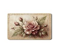 Tappetino scolapiatti vintage floreale per cucina, elegante design con rose, tappetino scolapiatti in gomma assorbente, tappetino scolapiatti primaverile in pelle PU per bar, 30,5 x 50,8 cm