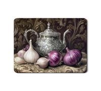 Tappetino scolapiatti vintage ornato per bancone della cucina, in gomma assorbente viola cipolla viola, tappetino scolapiatti classico in pelle PU per decorazione bancone della cucina, 45,7 x 61 cm