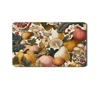Tappetino scolapiatti vintage per bancone della cucina, tappetino scolapiatti in gomma assorbente botanica, tappetino scolapiatti autunnale in pelle PU per bar, 30,5 x 50,8 cm