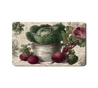 Tappetino scolapiatti vintage per bancone della cucina, tappetino scolapiatti in gomma assorbente botanica, tappetino scolapiatti rustico in pelle PU per decorazione da giardino, 30,5 x 50,8 cm