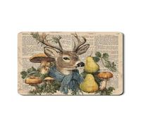 Tappetino scolapiatti vintage per bancone della cucina, tappetino scolapiatti in gomma assorbente con foresta rustica, tappetino scolapiatti in pelle PU autunnale per bancone della cucina, decorazione