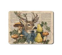 Tappetino scolapiatti vintage per bancone della cucina, tappetino scolapiatti in gomma assorbente con foresta rustica, tappetino scolapiatti in pelle PU autunnale per bancone della cucina, decorazione