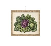 Tappetino scolapiatti vintage per il bancone della cucina, tappetino assorbente scolapiatti per cavolo verde, tappetino scolapiatti rustico in microfibra per la casa, 40,6 x 45,7 cm