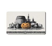 Tappetino scolapiatti vintage per il bancone della cucina, tappetino scolapiatti in gomma assorbente a forma di zucca rustica, decorazione antica per la casa, per bancone della cucina, 30,5 x 50,8 cm