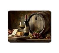 Tappetino scolapiatti vintage per vino e formaggio, per bancone della cucina, design rustico in legno a botte di legno, assorbente, tappetino scolapiatti in gomma, accogliente, protezione per tavolo