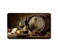Tappetino scolapiatti vintage per vino e formaggio, per bancone della cucina, design rustico in legno a botte di legno, assorbente, scolapiatti in gomma, accogliente, protezione per tavolo da pranzo