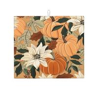 Tappetino scolapiatti Vintage Pumpkins Thanksgiving 16x18 assorbente per piatti, scolapiatti in microfibra per lavello da cucina, accessori per la cucina