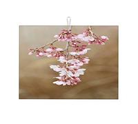 Tappetino scolapiatti XL con motivo stampato e fiori di ciliegio e boccioli di primavera, 18 x 24 pollici