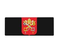 Tappetino Scrittura Stemma Nazionale| Multifunzionale| Base Gomma Anti-Scivolo| Bordo Magliao| Compatibile Con Tutti I Mouse| Aumenta Velocità Stato Della Città Del Vaticano