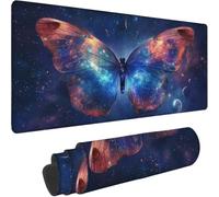 Tappetino Scrivania - 100x50cm, universo Tappetino Mouse Gaming 0-z659 | Mouse Pad per Computer con Base in Gomma Antiscivolo, Scorrimento Facile, Migliora Precisione e Velocità, Farfalla-4
