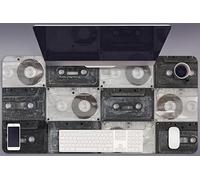 Tappetino Scrivania 90x45 cm Facile da Pulire Antiscivolo Impermeabile per Ufficio e Casa in Vinile PVC Protezione e Decorazione Superficie Protettiva - Vecchie cassette