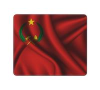 Tappetino Scrivania Bandiera di Seta della Repubblica Popolare del Congo Waterproof Desk Mat Bordi Cuciti Mouse Mat per Laptop Ufficio Computer 25X30Cm