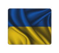 Tappetino Scrivania Bandiera di Seta Dell'Ucraina Waterproof Mouse Mat Bordi Cuciti Mouse Pad per Computer Portatile Mac Gaming 25X30Cm