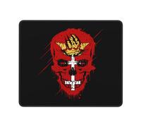Tappetino Scrivania Bandiera Nazionale del Teschio Patriota della Città Libera Creativa Lavabile Mouse Mat Portatile Desk Mat per Ufficio Mac Computer Portatile 25X30Cm