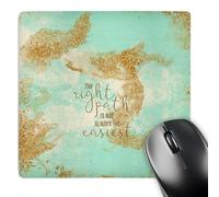 Tappetino Scrivania Citazione sulla Strada Giusta su Mint Scorrimento Facile Mouse Mat Waterproof Mouse Pad per Pc Computer Portatile Ufficio 25X30Cm