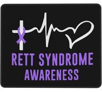 Tappetino Scrivania Consapevolezza della Sindrome di Rett Waterproof Desk Mat Scorrimento Facile Mouse Mat per Computer Gaming Pc 25X30Cm