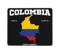 Tappetino Scrivania Coordinate della Bandiera Colombiana d'Epoca della Colombia Lavabile Desk Mat Confortevole Mouse Mat per Ufficio Pc Computer Portatile 25X30Cm