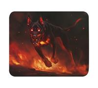 Tappetino Scrivania Doberman Infernale in Esecuzione Scorrimento Facile Mouse Pad Grande Mouse Mat per Computer Ufficio Mac 25X30Cm