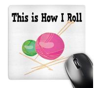 Tappetino Scrivania Ecco Come Faccio Rotolare Le Palline di Filato Design per Maglieria Pulire Desk Mat Multifunzione Mouse Mat per Pc Laptop Computer Portatile 25X30Cm