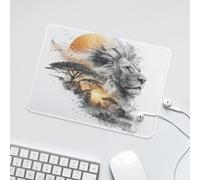 Tappetino Scrivania Fancy Modern Wild Lion Lavabile Gaming Mouse Pad Confortevole Accessori Gaming per Pc Computer Gaming 10X12In