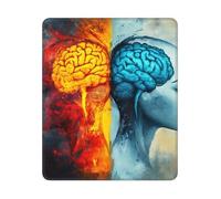 Tappetino Scrivania Funzioni del Cervello Sinistro E Destro Portatile Desk Mat Confortevole Mouse Pad per Laptop Mac Computer 25X30Cm