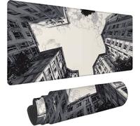 Tappetino Scrivania Grande - 100x50cm, grigio Tappetino Mouse Gaming 0-z376 | Mouse Pad per Computer con Base in Gomma Antiscivolo, Scorrimento Facile, Migliora Precisione e Velocità, Architettura-4