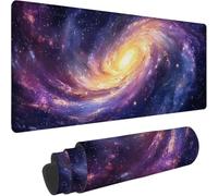 Tappetino Scrivania Grande - 100x50cm, Viola Tappetino Mouse Gaming 0-z699 | Mouse Pad per Computer con Base in Gomma Antiscivolo, Scorrimento Facile, Migliora Precisione e Velocità, universo