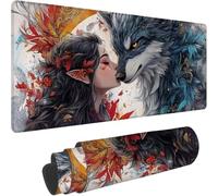 Tappetino Scrivania Grande - 60 x 40 cm, lupi Tappetino Mouse Gaming 0-z501 | Mouse Pad per Computer con Base in Gomma Antiscivolo, Scorrimento Facile, Migliora Precisione e Velocità, Bellezza