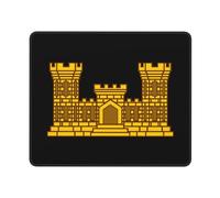 Tappetino Scrivania Insegna del Ramo del Genio dell'Esercito degli Stati Uniti Scorrimento Facile Desk Mat Portatile Mouse Mat per Ufficio Mac Pc 25X30Cm