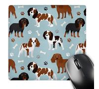Tappetino Scrivania Janna Salak Progetta Il Modello Cavalier King Charles Spaniel per Cani Grande Desk Mat Multifunzione Mouse Mat per Gaming Laptop Computer Portatile 25X30Cm