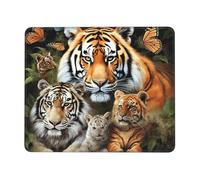 Tappetino Scrivania Lion Tiger Leopard And Butterfly Lavabile Tappetino Mouse Gaming Durevole Desk Mat per Computer Gaming Ufficio 10X12In