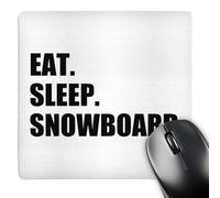 Tappetino Scrivania Mangiare Dormire Snowboard Appassionato di Snowboard Divertimento Snowboarder Sport Multifunzione Mouse Mat Portatile Mouse Pad per Laptop Mac Pc 25X30Cm
