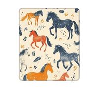 Tappetino Scrivania Modello di Cavalli di Animali Selvatici Bordi Cuciti Desk Mat Waterproof Mouse Pad per Computer Portatile Gaming Ufficio 25X30Cm