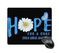 Tappetino Scrivania Speranza per Un Fiore di Sensibilizzazione sulla Prevenzione Infantile Waterproof Desk Mat Bordi Cuciti Mouse Mat per Computer Gaming Laptop 25X30Cm