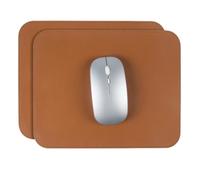 Tappetino scrivania Tappetino for mouse in pelle con bordo cucito for computer portatile Design personalizzato for ufficio per l'Ufficio e la Casa(2pcs Dark Brown)