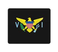 Tappetino Scrivania U.S. Virgin Islands National Flag Durevole Mouse Mat Confortevole Desk Mat per Ufficio Mac Pc 10X12In