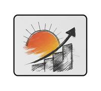 Tappetino Scrivania Upward Trend Tappetino per Mouse Gaming 10x12in