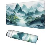 Tappetino Scrivania Vista, Tappetino Gaming 600x300x3mm Mouse Pad montagna Tappeto Mouse, Accessori Gaming, Ufficio Accessori, Migliora la Precisione e la Velocità, per Ufficio e Casa f-76