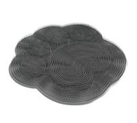 Tappetino scrubber per piedi in silicone con ventose per stabilità, tappetino doccia con setole in gomma morbida per massaggiare e pulire le suole del piede (grigio)