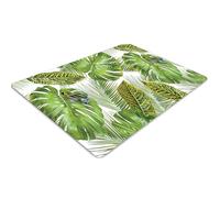 Tappetino Sedia 100x70 cm Facile da Pulire per Ufficio a Casa Protezione di Pavimenti PVC Vinile Rettangolare Impermeabile Antiscivolo Resistente ai Danni - Rana su una foglia